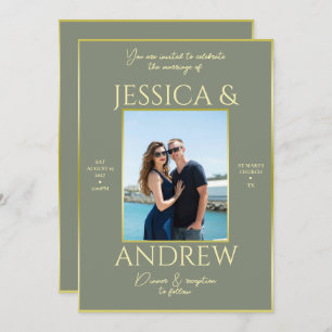Modern Elegance Photo Wedding Invitation