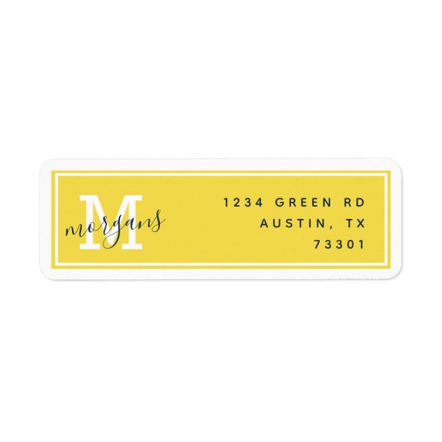 Modern Elegance | Return Address Label (Front)