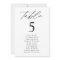 Modern Elegance Table Number Seating Chart