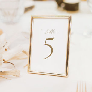 Modern Elegance Wedding Table Number