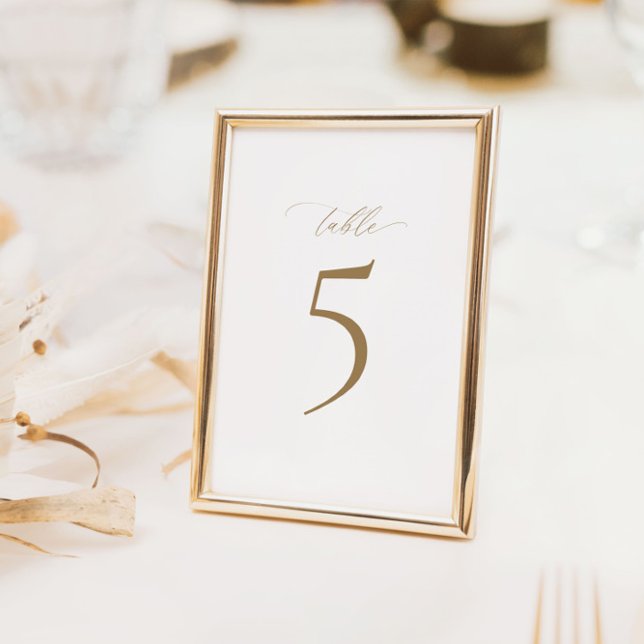 Modern Elegance Wedding Table Number (Creator Uploaded)