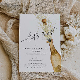 Modern Elegant 50th Wedding Anniversary Invitation