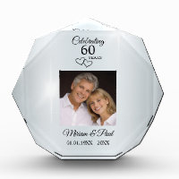 Modern Elegant 60th Anniversary Photo Keepsake