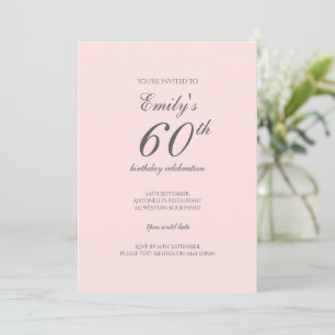 Modern Elegant 60th Birthday Party Invitation