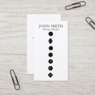 Modern Elegant 7 Chakras Kundalini Healer Rainbow  Business Card