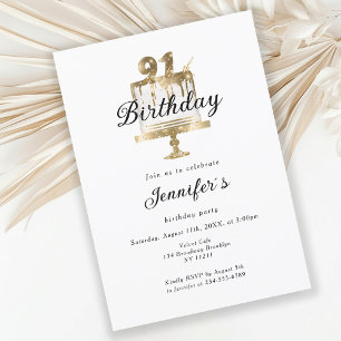 Modern, elegant 91st. Birthday invitation