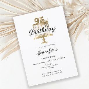 Modern, elegant 95. Birthday invitation