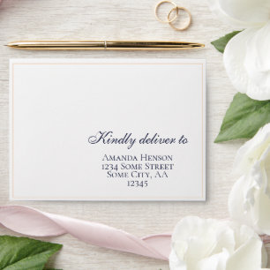 Modern Elegant A7 Return Address Wedding Envelope