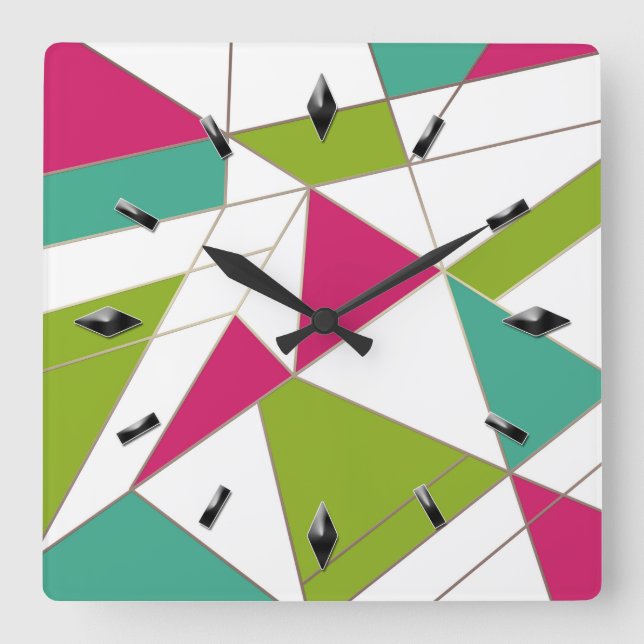 Modern, elegant, abstract, decorative, clock (Front)