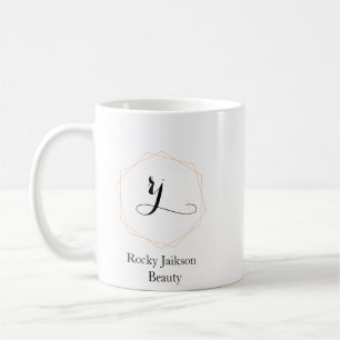 Modern Elegant  Abstract  Gold Logo  Coffee Mug