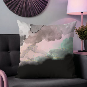 Modern Elegant Abstract Watercolor Cushion