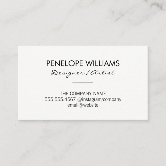 Modern Elegant Accents Business Card (Front)
