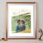 Modern Elegant Add Photo Mr & Mrs Couple Portrait Foil Prints<br><div class="desc">Give your home a stylish upgrade with this one-of-a kind real foil portrait. Customise it with your favourite photo and your wedding date to create a unique masterpiece or an unforgettable gift !</div>