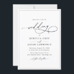 Modern Elegant All-In-One Sage Green Wedding Invitation<br><div class="desc">This elegant Wedding Invitation features a sweeping script calligraphy text paired with a classy serif & modern sans font in black,  and frosted sage green back with a floral line art pattern & a customisable monogram. Matching items available.</div>