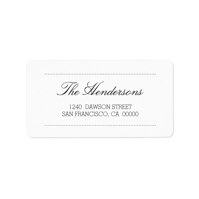 Modern Elegant and Minimalist Label (Front)
