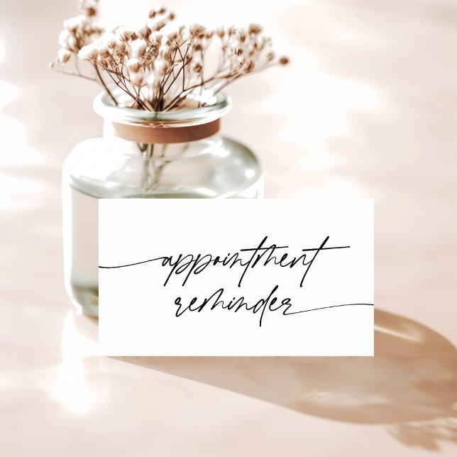 Modern Elegant Appointment Reminder Script  Card (Creator Uploaded)