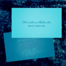 Modern Elegant Aqua Teal Beauty Advisor