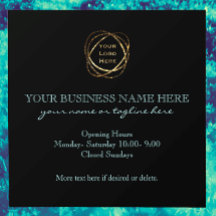 Modern Elegant Aqua Teal Custom Business Logo