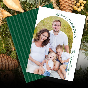Modern Elegant Arch Photo Christmas Holiday Card