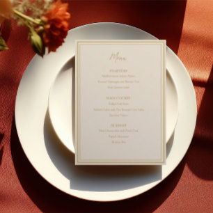 Modern Elegant Armenian Cross Wedding Menu