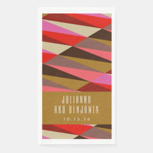 Modern Elegant Art Deco Geometric Wedding Custom Napkin