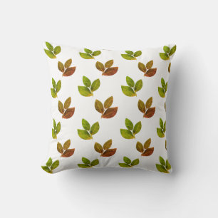 Modern Elegant Bay Leaf Pattern Cushion
