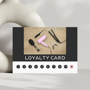 Modern Elegant Beauty Salon Hair Loyalty Card
