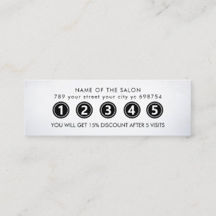 Modern Elegant Beauty Salon Loyalty Card
