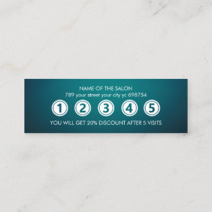 Modern Elegant Beauty Salon Loyalty Card
