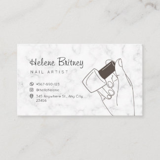 modern elegant beauty salon nail art Business Card