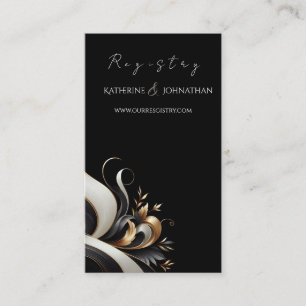 Modern Elegant Black and Gold Business Card