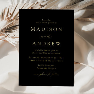 Modern Elegant Black and Gold Wedding
