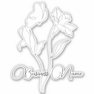 Modern Elegant Black And White Floral