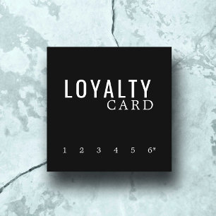 Modern Elegant Black and White Loyalty Card