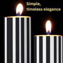 Modern Elegant Black And White Striped Art Form