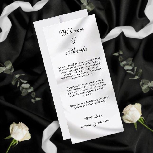 Modern Elegant Black and White Welcome and Thanks  (Creator Uploaded)