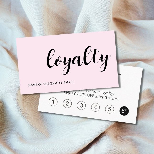 Modern Elegant Black Rose White Beauty Loyalty Card (Creator Uploaded)