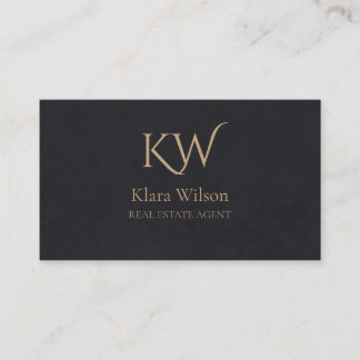 Modern Elegant Black Subtle Texture Realtor Luxury Business Card