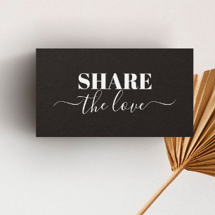 Modern Elegant Black White Beauty Salon Referral