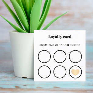 Modern Elegant Black White Bold Faux Gold Heart Square Business Card