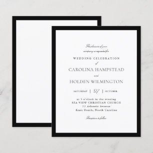 Modern Elegant Black & White Minimalist Wedding