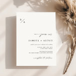Modern Elegant Black & White Minimalist Wedding Invitation<br><div class="desc">Looking for a wedding invite that's elegant and minimalist? Check out our Modern Elegant Black & White Minimalist Wedding Invitation! Featuring a classic boho stylish chic script, this invitation is perfect for any couple looking for a sophisticated and unique formal design. With its neutral clean spring summer calligraphy, this wedding...</div>