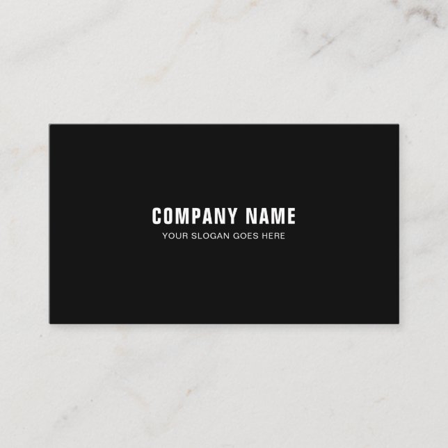 Modern Elegant Black White Simple Company Template Business Card (Front)
