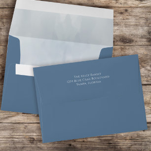 Modern Elegant Blue Crab Minimalist Watercolor Envelope