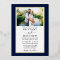 Modern Elegant Blue Photo Wedding Gold