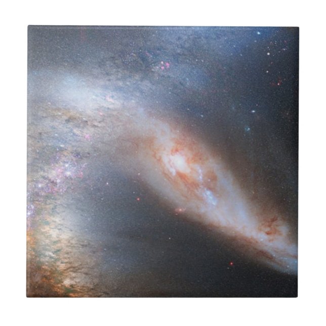 Modern Elegant Blue Space Landscape Ceramic Tile (Front)