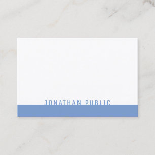 Modern Elegant Blue White Professional Template Business Card