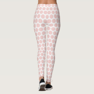 Modern Elegant Blush Pink And White Colours Leggings