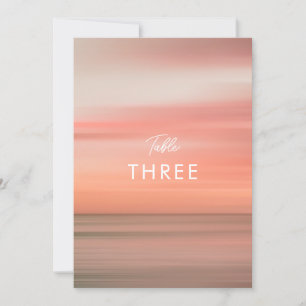 Modern Elegant Blush Pink Wedding Table Number