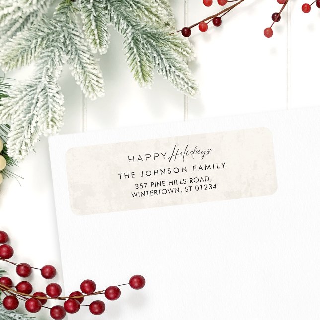 Modern Elegant Boho Christmas Return Address Label (Creator Uploaded)